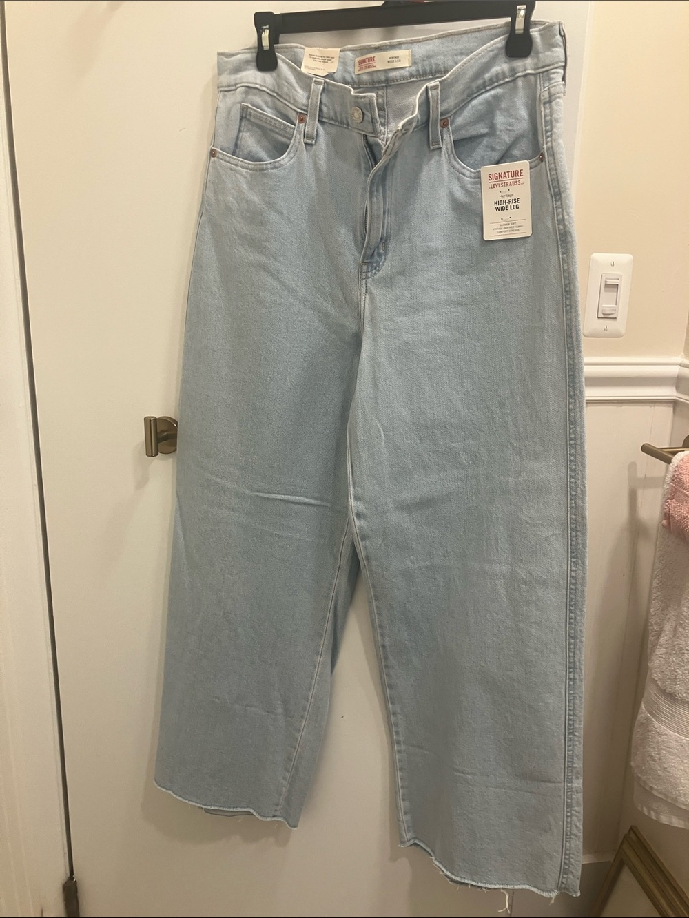 Signature by Levi Strauss Pale Blue Wide Leg Jeans